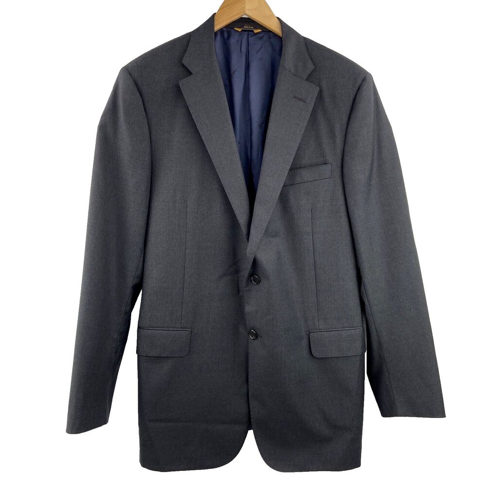 Hickey Freeman 44L Mens Blazer Sport Coat Jacket Two Button Wool Size Beacon USA
